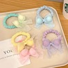 Children's hairgrip with bow, elastic hair accessory, hair rope, wholesale