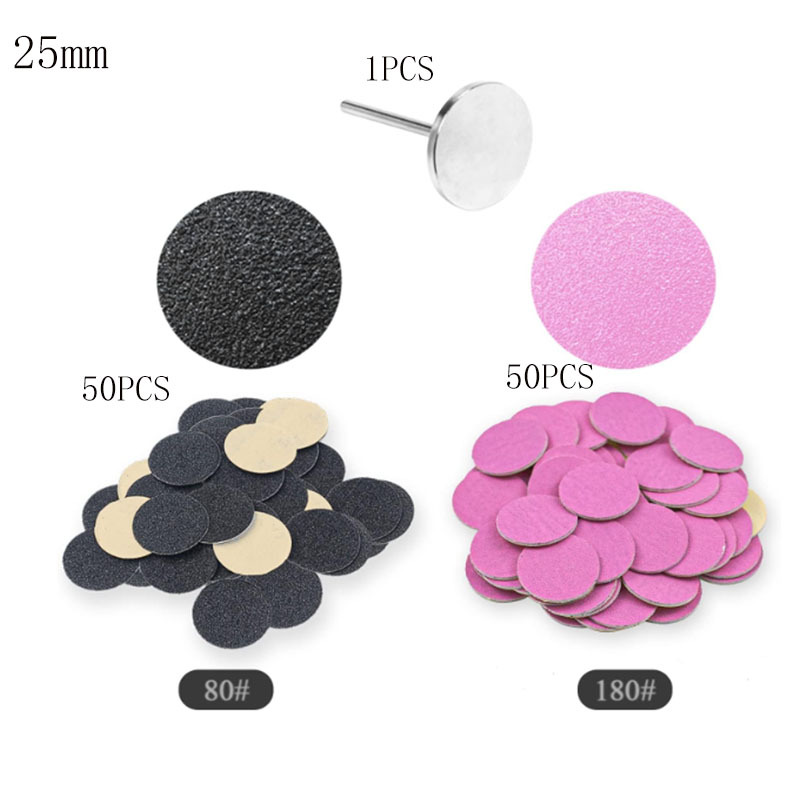 Suministro directo transfronterizo 50 piezas pedicura arena pieza de repuesto traje esmalte de uñas callos de piel muerta traje de pieza de arena reemplazable