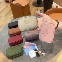 h家軽量イヤホンバッグ本革小銭入れコインケースカードケース工場卸売越境トレンド携帯収納