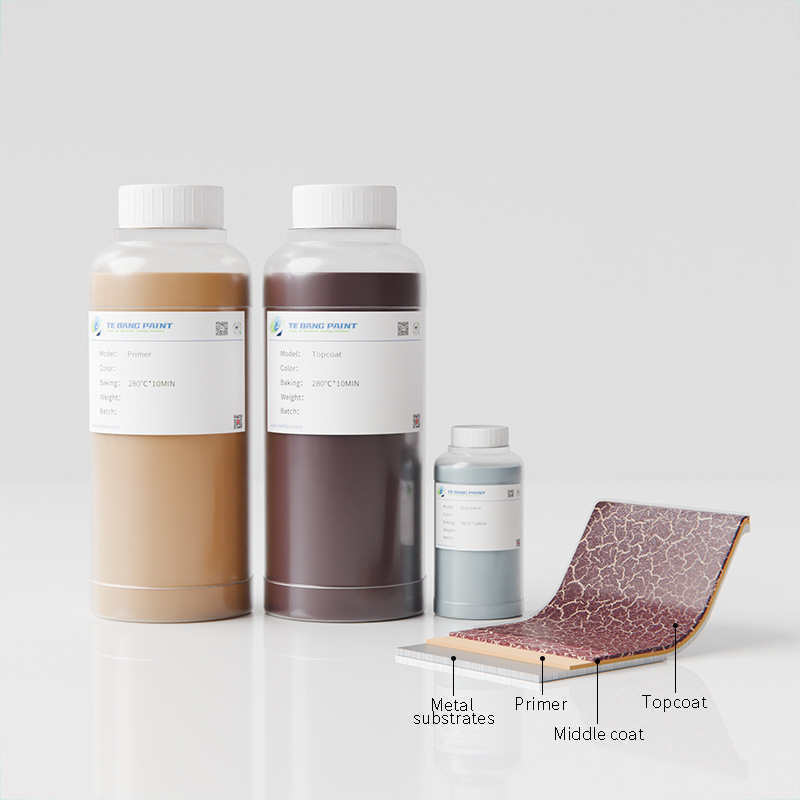 暗红色陶瓷不粘涂料高光泽耐高温强耐磨易清洁不含氟食品级裂纹