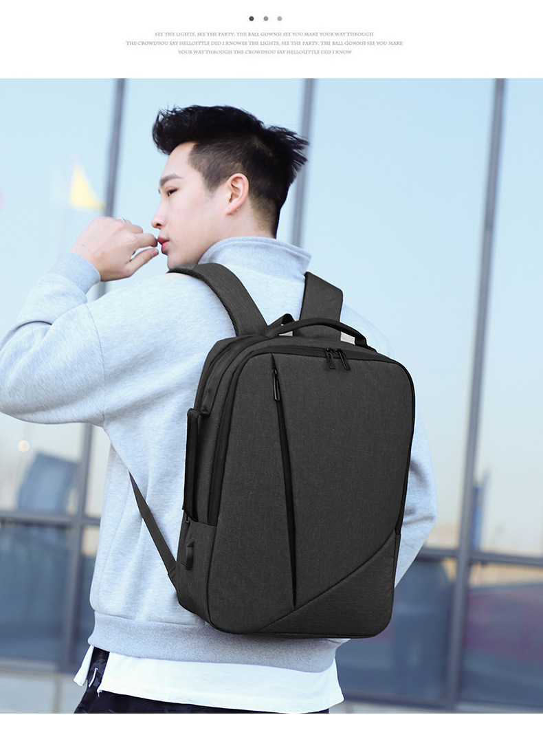 Nouveau sac à dos de vente chaude pour hommes sac d'ordinateur de grande capacité chargeur USB sac à dos de transport d'affaires léger et réduisant la charge sac à dos étudiant_voghion.com