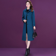 qyfs8811毛呢外套女中长款2025秋冬装中年妈妈洋气加厚呢子大衣