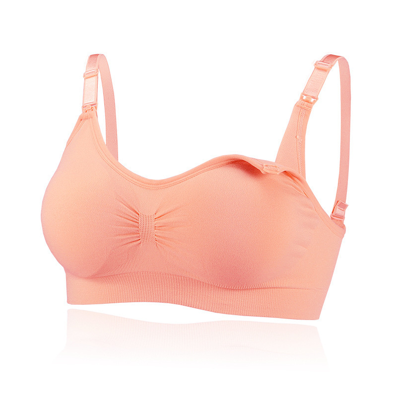 大きいサイズの妊婦の哺乳のブラジャーは鋼の輪がなくて、授乳前にボタンの下着の調整型の妊娠期の溢れ防止の乳を閉じます。|undefined