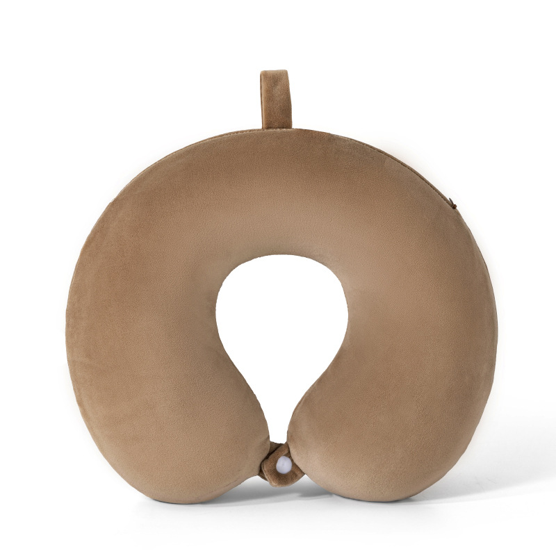 Verano helado sensación fría protección de cuello almohada en forma de U portátil almacenable memoria almohada de cuello de algodón almohada de avión almohada al por mayor existencias