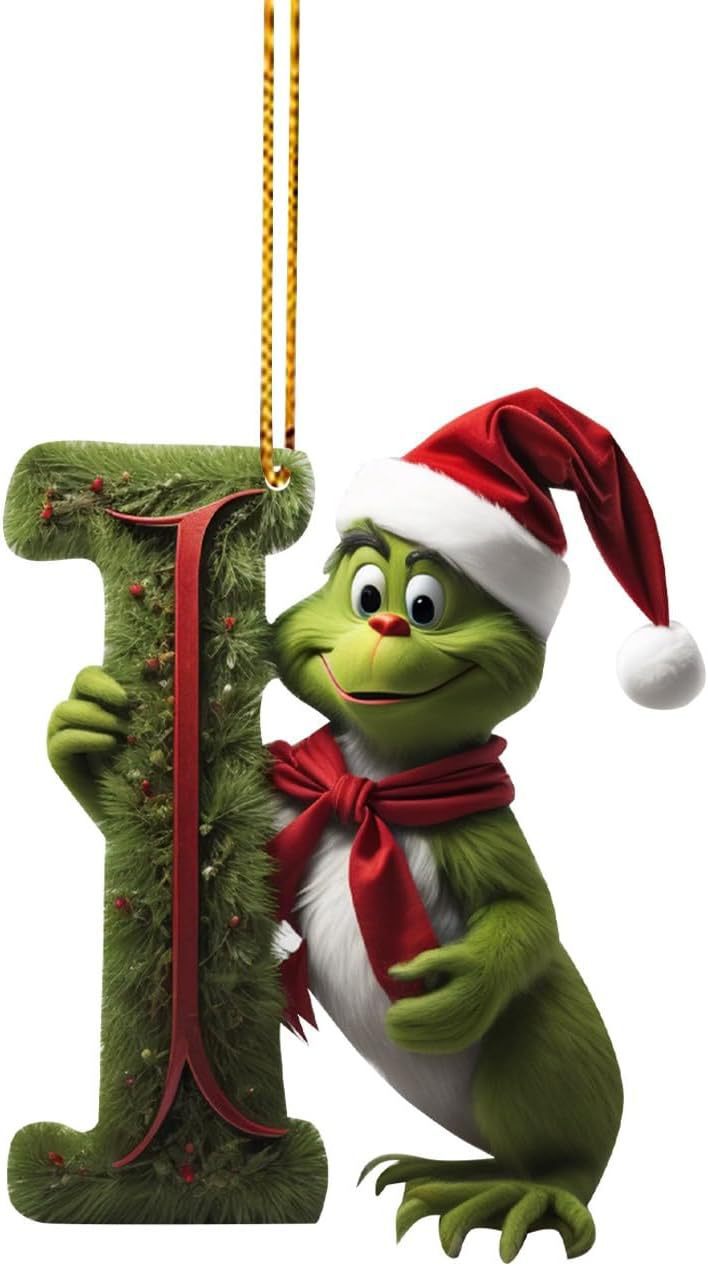 Amazon Grinch Letras Decoración Decoración de Navidad Decoración de árbol de Navidad Colgante image 14