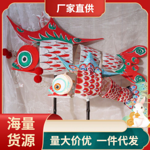 C4WB批发非遗竹篾鱼灯笼新年春节元宵DIY材料包 手工鲤鱼灯海灯节-阿里巴巴