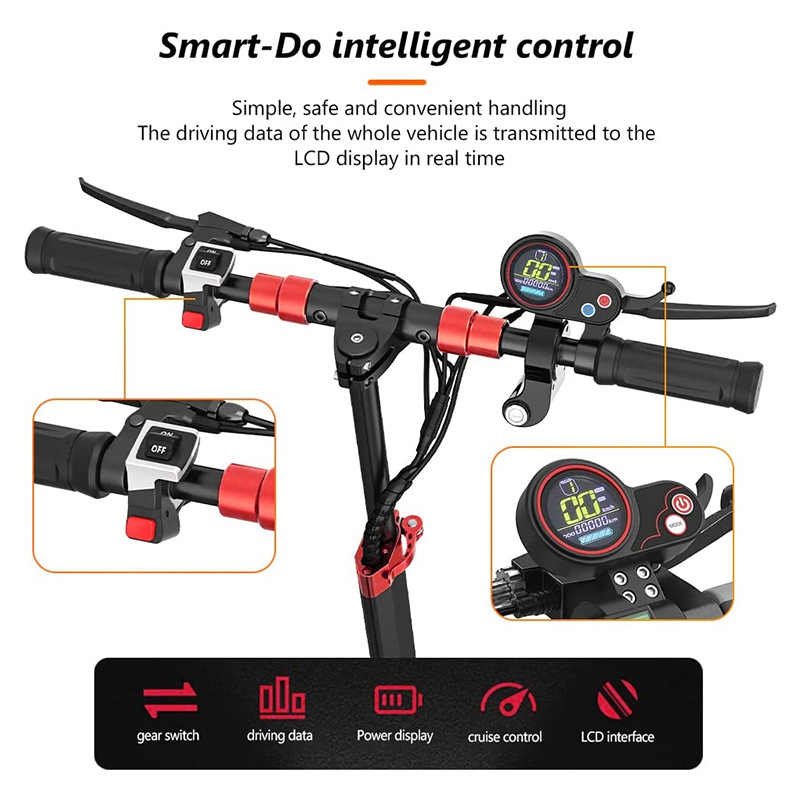 Scooter de coche eléctrico manke MX14 Scooter de doble absorción de impactos de larga duración de la batería