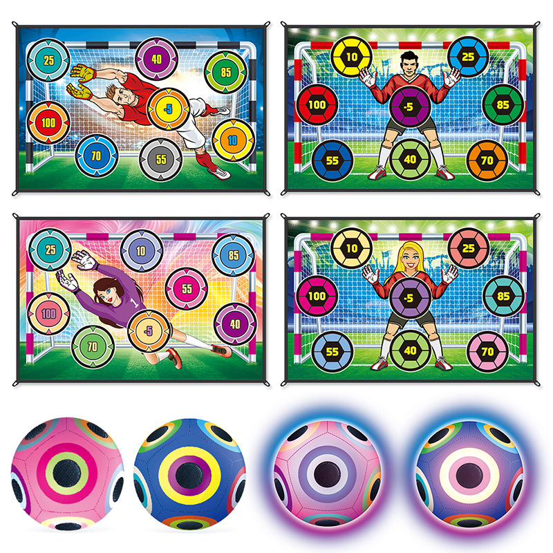 Puzzle infantil multifuncional con iluminación para jugar al fútbol almohadilla pegajosa patear fútbol indoor al aire libre juguetes deportivos de ocio