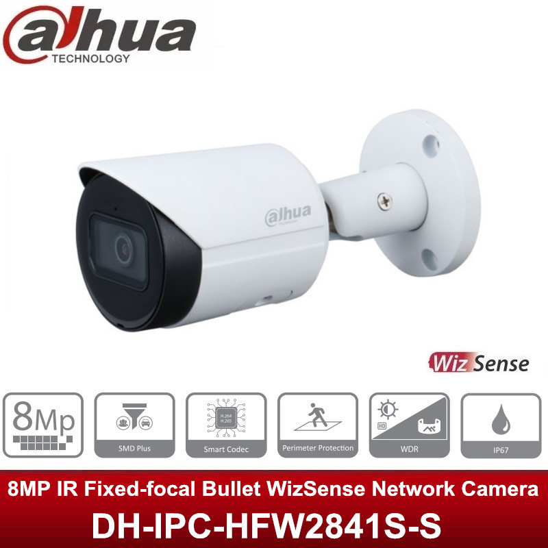 Dahua English Dahua 8MP Bullet WizSense IP Camera IPC-HFW2841S-S