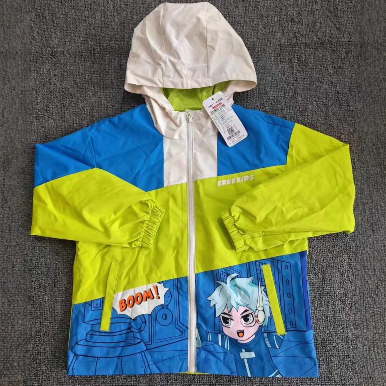 批发品牌正品女童外套春秋款卡通风衣户外冬男宝宝儿童冲锋衣薄款