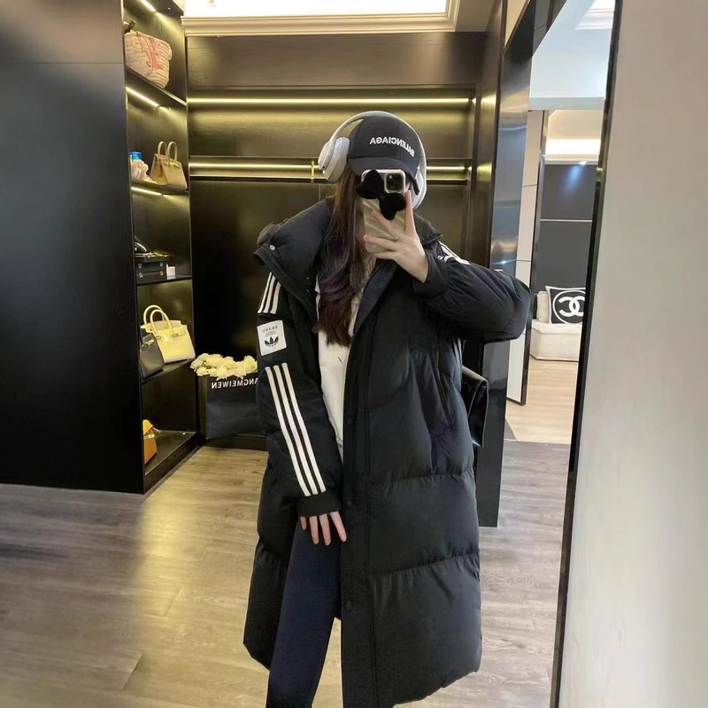 High-end Entity White Duck Down Jacket Trendy 2024 Long Over-knee Down Jacket Women's New Korean Style Thickened Loose Hooded High-end Entity White Duck Down Jacket Trendy 2024 Long Over-knee Down Jacket Women's New Korean Style Thickened Loose Hooded