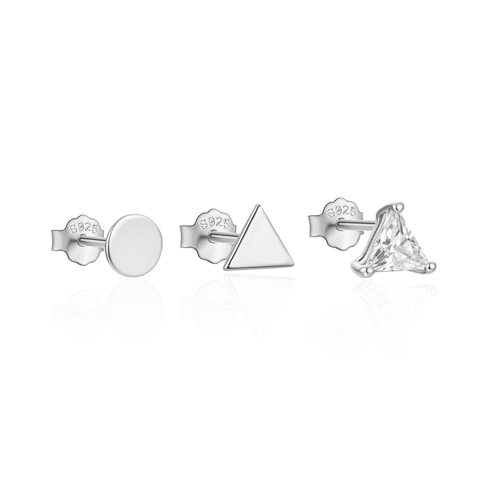 3g Weight Ear Studs Classification 1 Set Quantity Daily Occasion 925 Sterling Silver Material Star, Butterfly Pattern Women's Gender Plating Design Simple Style Style 1 Set 925 Sterling Silver Star Butterfly Ear Studs 117