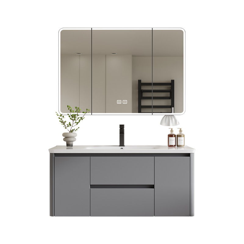 Gabinete de baño de panal grueso gabinete de lavabo de baño gabinete de lavabo combinado gabinete de baño doméstico gabinete de baño cerámico integral cuenca