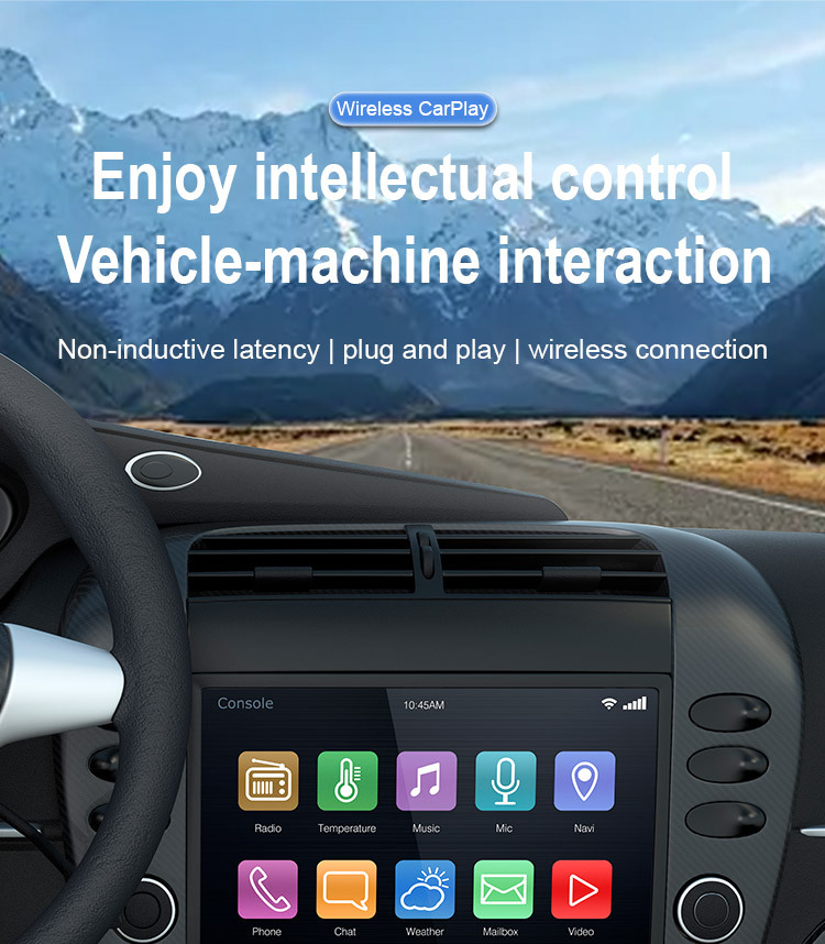 Cross-Border Original Car Carplay Box Wired to Wireless Converter Suitable for Apple Android Auto Car Navigation Systems
