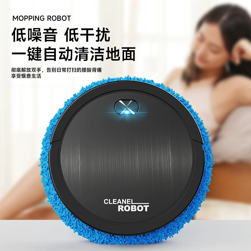 Robot Mop (USB) compact automatic dry & wet dual‑use, low‑noise, 23 cm diameter