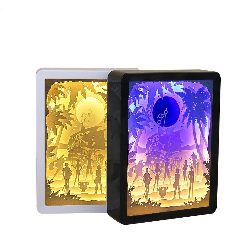 Периферийная бумажная лампа Персонализированная мультяшная 3D теневая лампа бизнес-подарок светодиодный свет и теневая бумажная декоративная настольная лампа