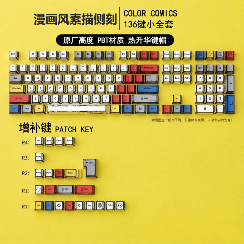 Cartoon-Style Sketch Minimalist Side-Engraved Translucent Dye-Sublimation Pbt Original Height Mechanical Keyboard Keycaps Compatible with 130 Keys Cartoon-Style Sketch Minimalist Side-Engraved Translucent Dye-Sublimation Pbt Original Height Mechanical Keyboard Keycaps Compatible with 130 Keys