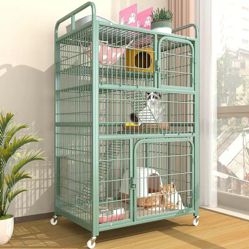 阳台养猫神器猫笼子超大自由空间猫笼别墅三层家用猫屋猫房子猫窝