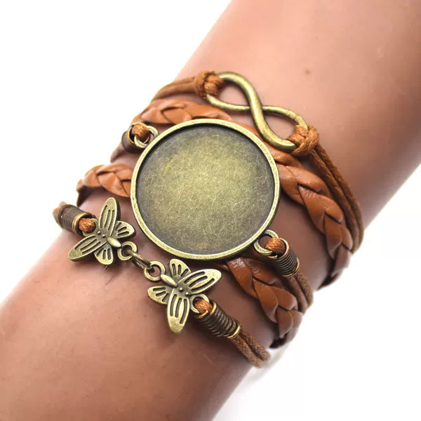 DIY blank consumables thermal transfer bracelet factory wholesale butterfly horoscope vintage bracelet spot supply