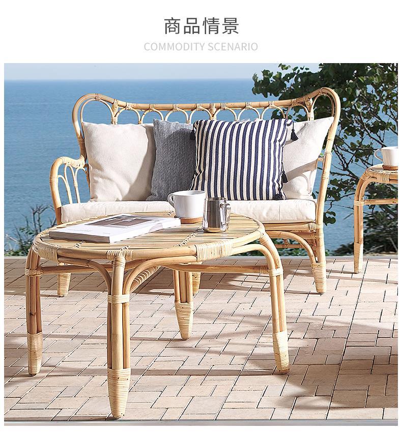 天然真藤沙发户外双人藤椅ins风庭院休闲东南亚印尼藤编家具组合-阿里巴巴