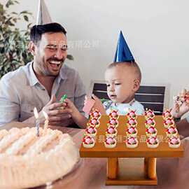 木制冰淇凌支架锥形华夫饼锥形支架桌面木制冰淇凌展示架