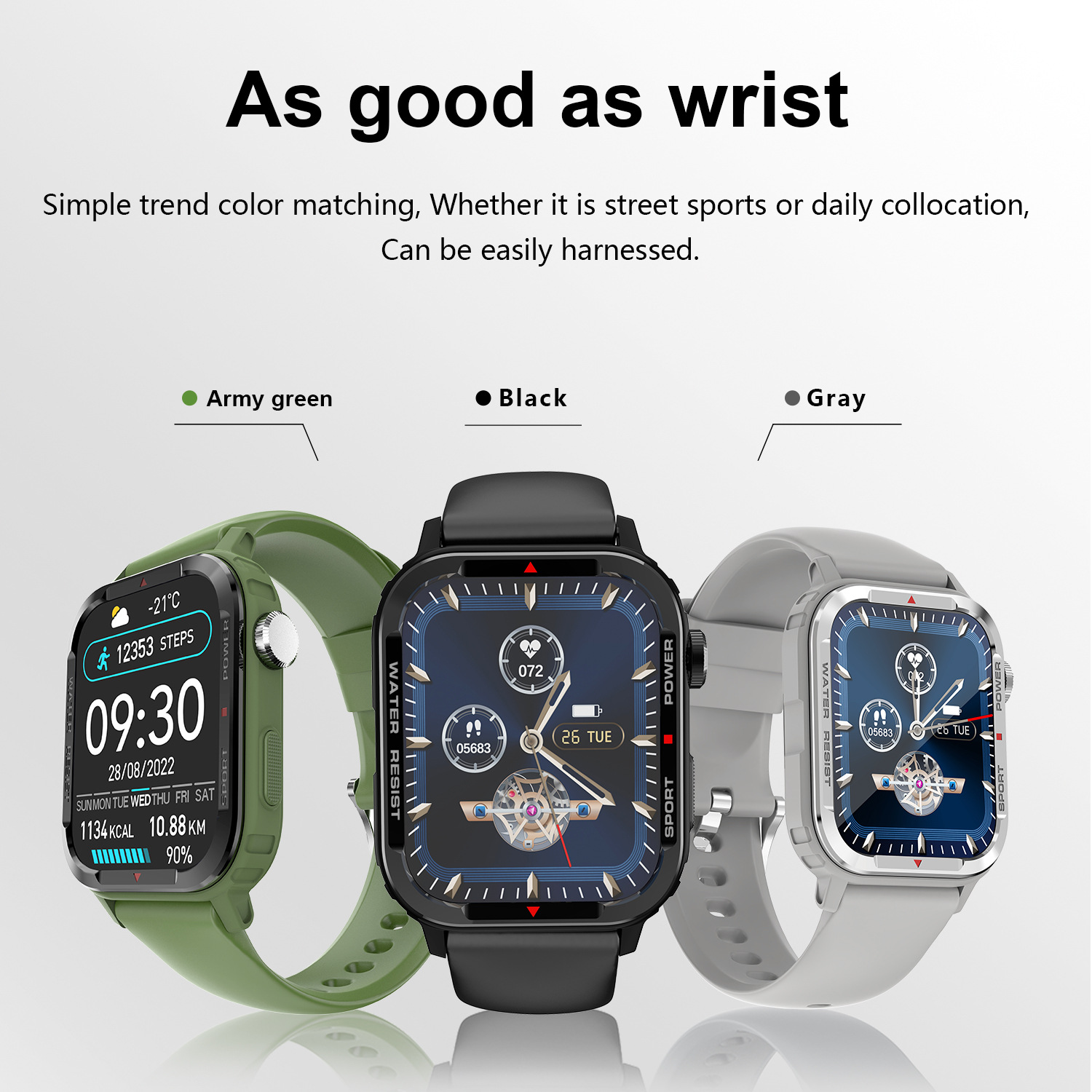 G96 Smartwatch-Armband, echte Herzfrequenz, Blutsauerstoffgehalt_voghion.com
