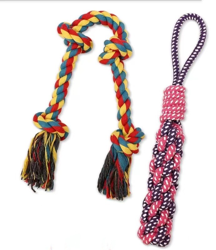 Amazon Pet Toys Factory Supply Combo Set Juguetes de cuerda de algodón Cuerda para mascotas Nugazo Molar Juguetes para perros
