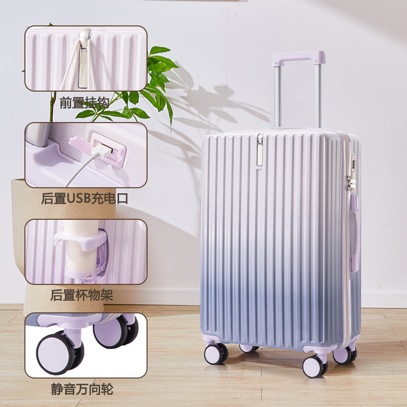 [Fábrica de selección estricta] pequeña maleta de color gradiente fresco estudiante japonesa de alto valor de cara nuevo 2025