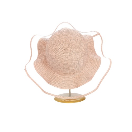 【New Style】Mesh wavy straw hat DIY hat embryo large brim woven straw hat women's seaside sun protection sun hat