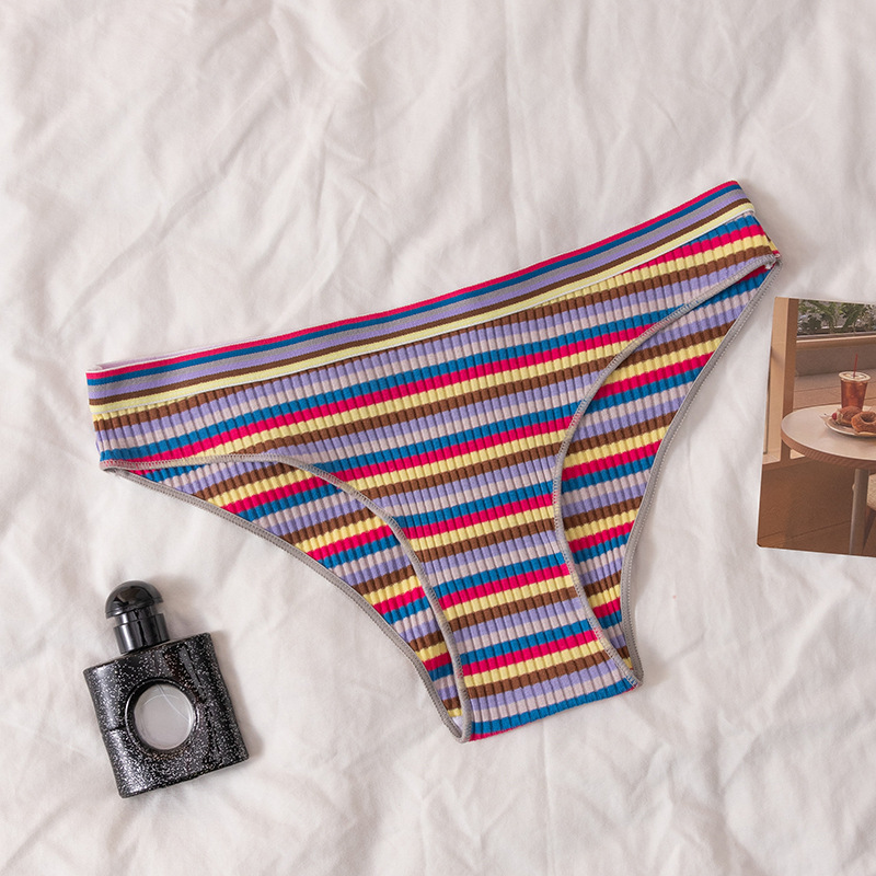 Nueva tira de color de algodón puro para mujer bragas rosadas para mujer cintura baja sexy dulce bragas al por mayor sexy cotton