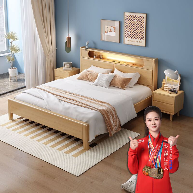 Factory Direct Sale of Solid Wood Multifunctional Nordic Simple European Style Economical Light Luxury Modern Minimalist European Style Rubber Wood Master Bedroom Storage Furniture Factory Direct Sale of Solid Wood Multifunctional Nordic Simple European Style Economical Light Luxury Modern Minimalist European Style Rubber Wood Master Bedroom Storage Furniture