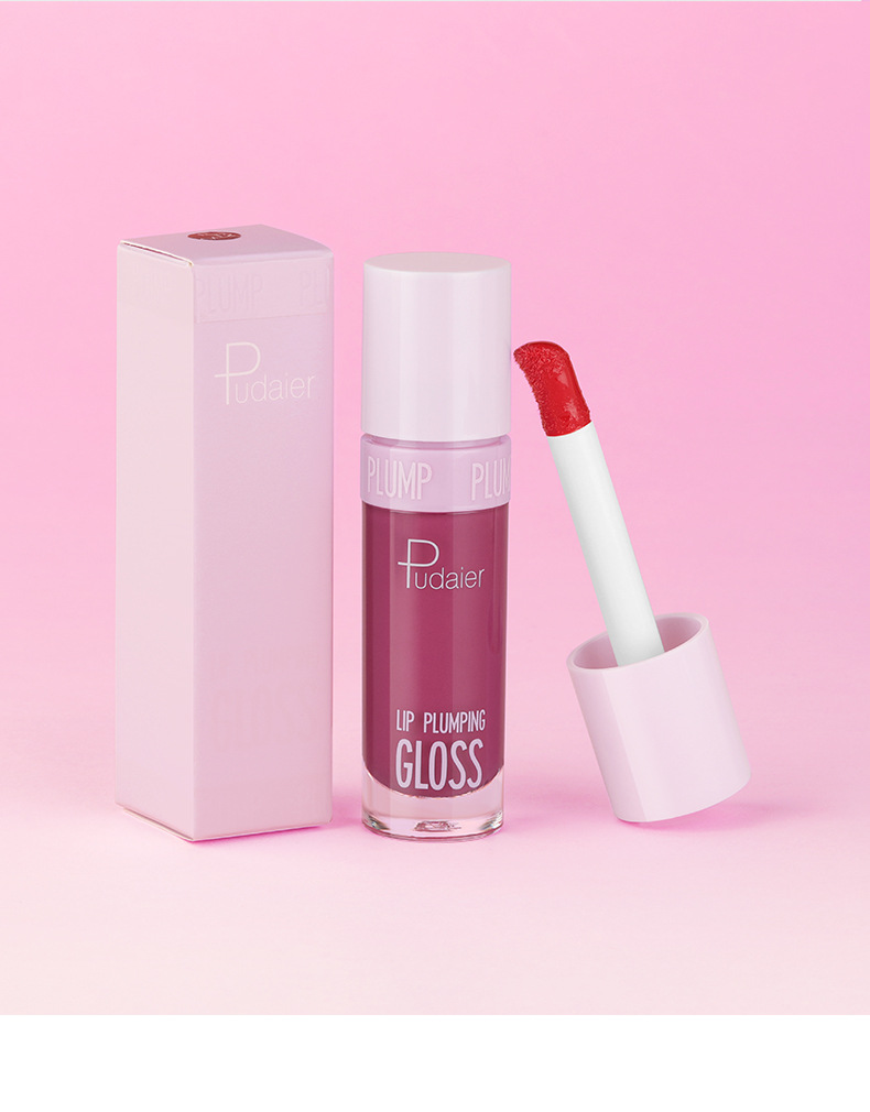 Pudaier Lip Plumping Gloss Moisturizing Ginger Non Fading Lipstick_voghion.com
