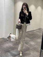 秋冬穿搭一整套小个子盐系炸街时尚冷淡系感韩系小香风套装裤