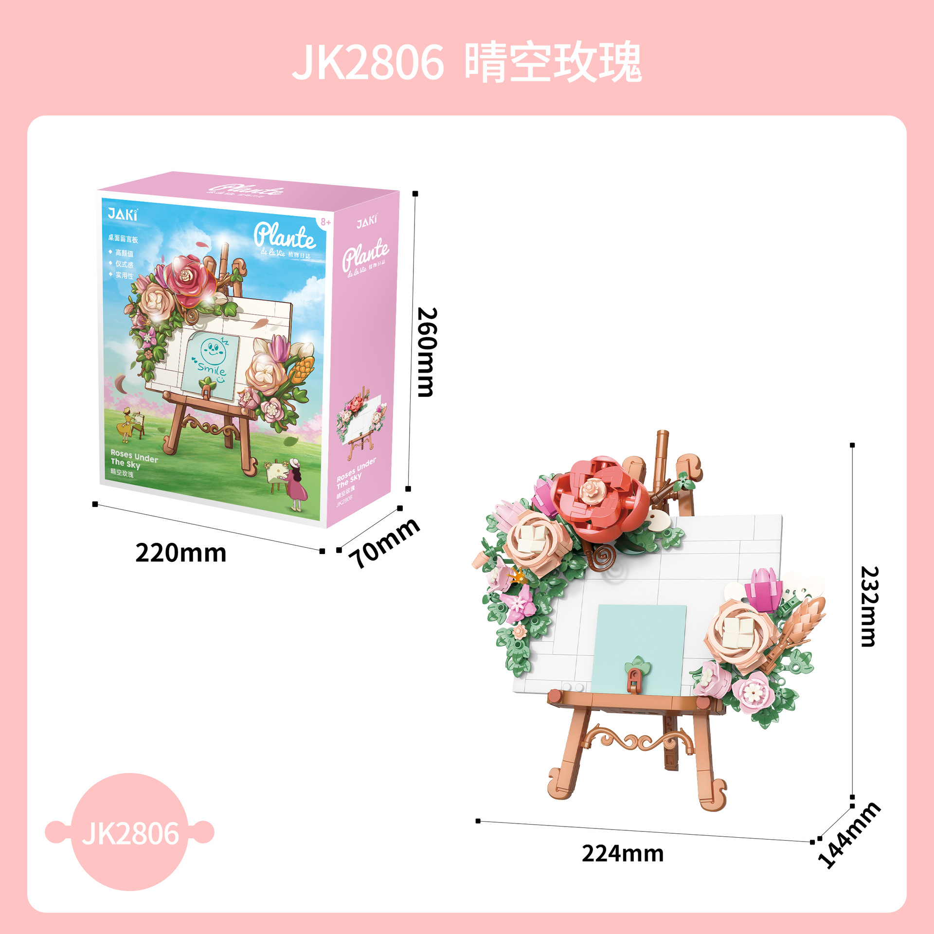 JAKI Jiaqi bloques de construcción suculenta olla montaje decoración interior simulación flor planta juguete lindo regalo la muchacha