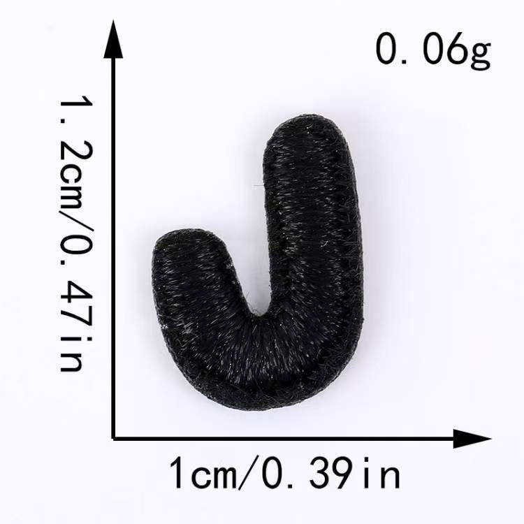 跨境电脑刺绣布贴黑白小数字字母服装辅料补丁贴DIY装饰贴刺绣贴|undefined