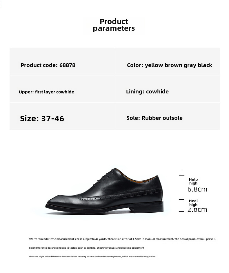 Cross-border E-Commerce Foreign Trade Leather Shoes men's Leather British Brock Carved Business Dress Oxford Shoes men shoe_vogvips.com