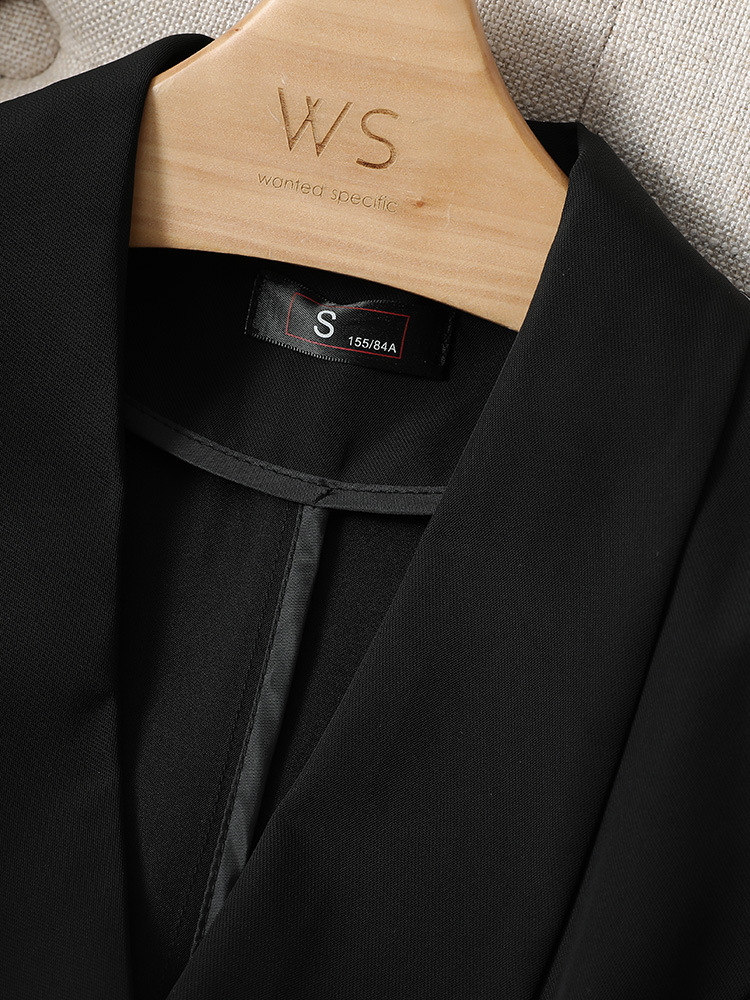 Women's Clothing Professional black suit jacket thin short sleeve temperament summer new professional suit suit lady work suit_mkmklike.com