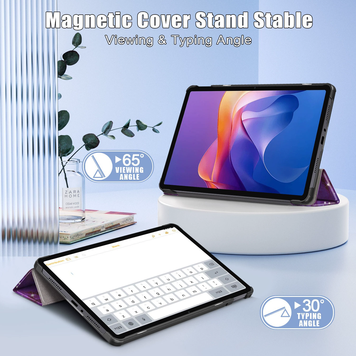 Подходит для Redmi Pad 2 2025, плоский кожаный чехол, 11-дюймовый ультратонкий тройной складной подставкой защитный чехол