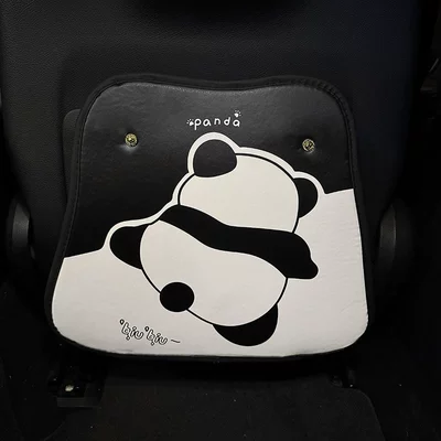 Car Seat Back Anti-Kick Pad for Women Cute Cartoon Panda Car Leather Seat Back Anti-Fouling Pad Cartoon Protective Pad (Chair back anti-kick pad) - back-panda-anti-kick-pad-1-piece