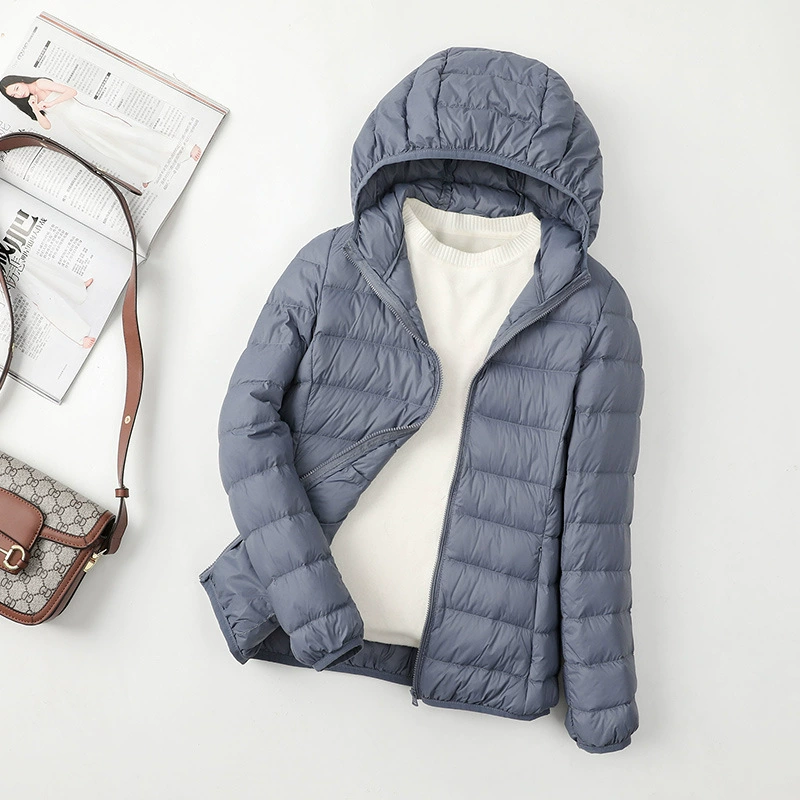 Но два пуховика девушки трансграничная мода громкая белая утка прямая прямая куртка с капюшоном 90 бархат теплая зимняя одежда