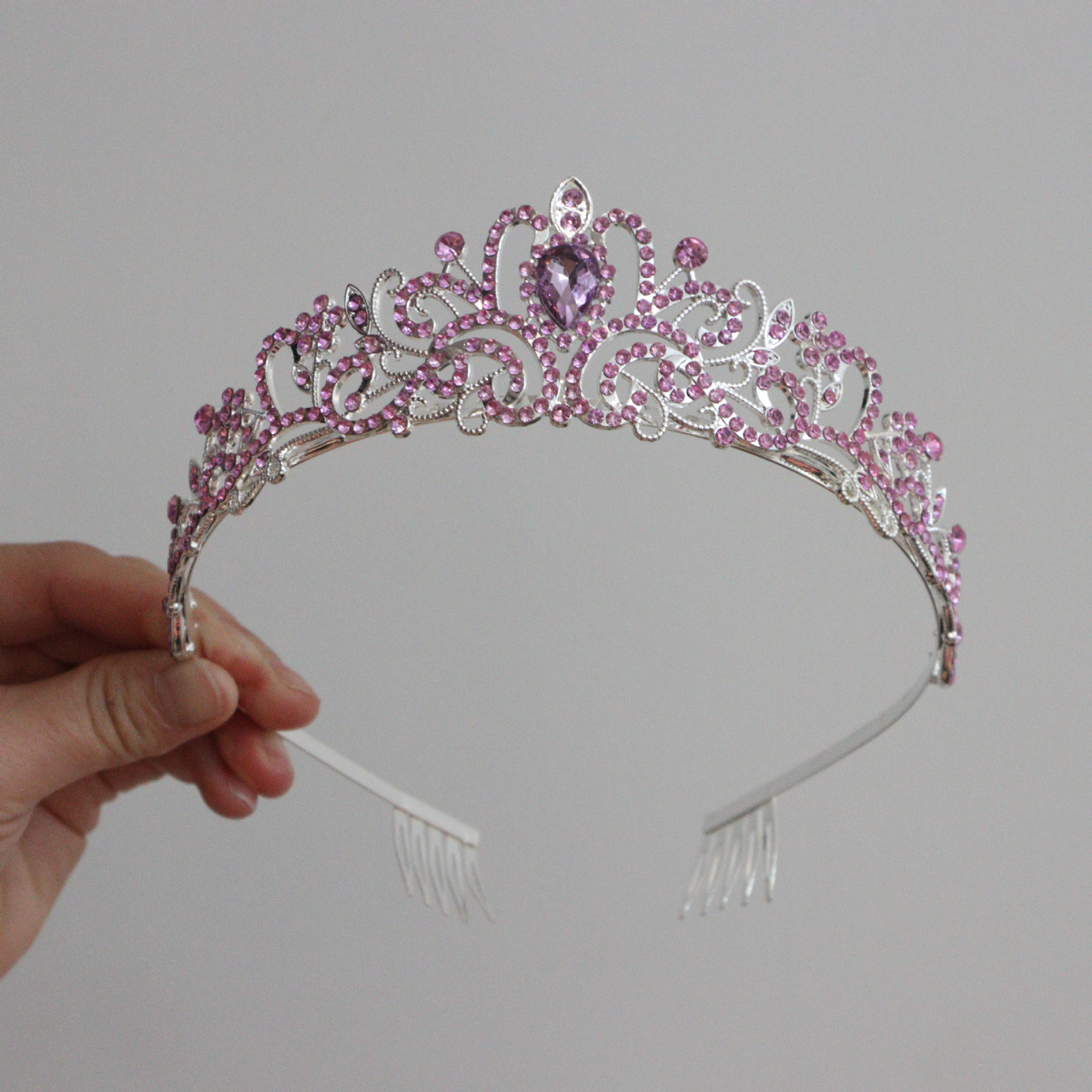 190g Weight Hair Band Hair Accessories Type Zircon Inlay Material 1 Piece Quantity Wedding, Festival Occasion Alloy Material Crown Pattern All Seasons Season Women's Gender Inlay Design Luxurious Style Luxurious Women's Crown Alloy Inlay Zircon Hair Band 5