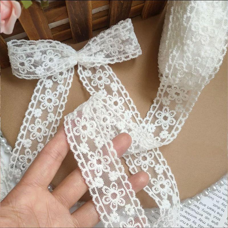 透明レースウェビングメッシュ刺繍ミルクシルク DIY リボンヘアアクセサリー花包装衣類アクセサリー