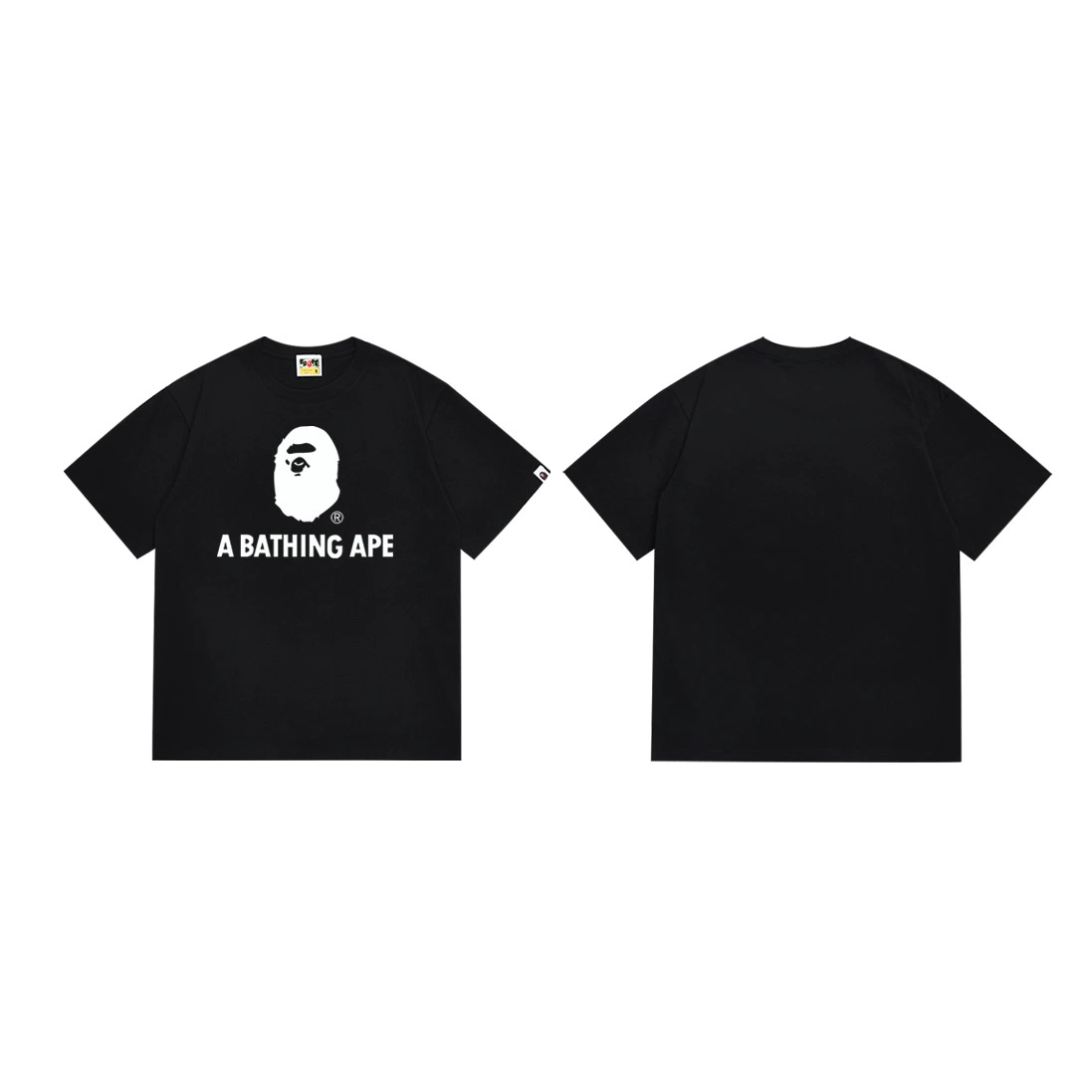 Короткая футболка повседневная с коротким рукавом (BAPE) двойной пряжи унисекс, разноцветная и размеры S–XXL