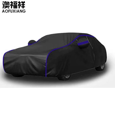 Car clothing — Cross-Border Shipping of Car Covers - left-chain-black-and-blue-strips