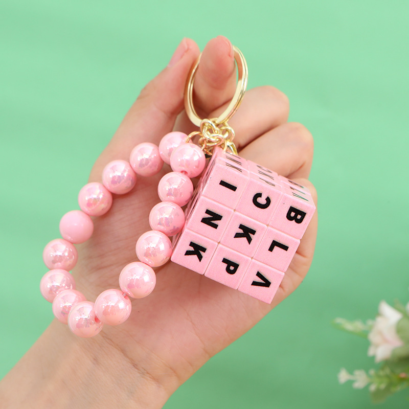 Letter Pattern Unisex Gender Cute Style Cute Letter Plastic Unisex Bag Pendant Keychain
