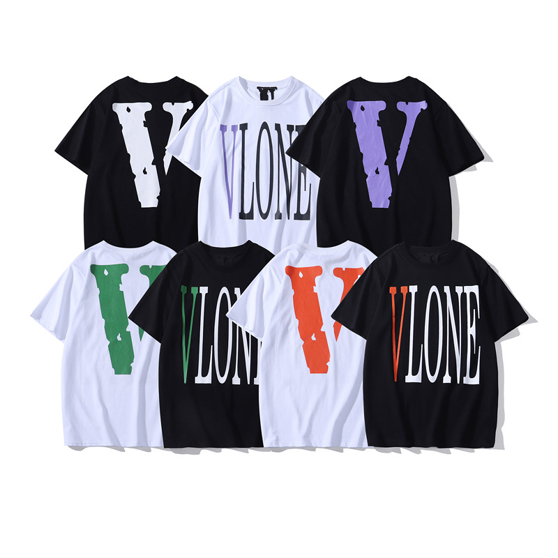 VLONE short-sleeved big V men and women...