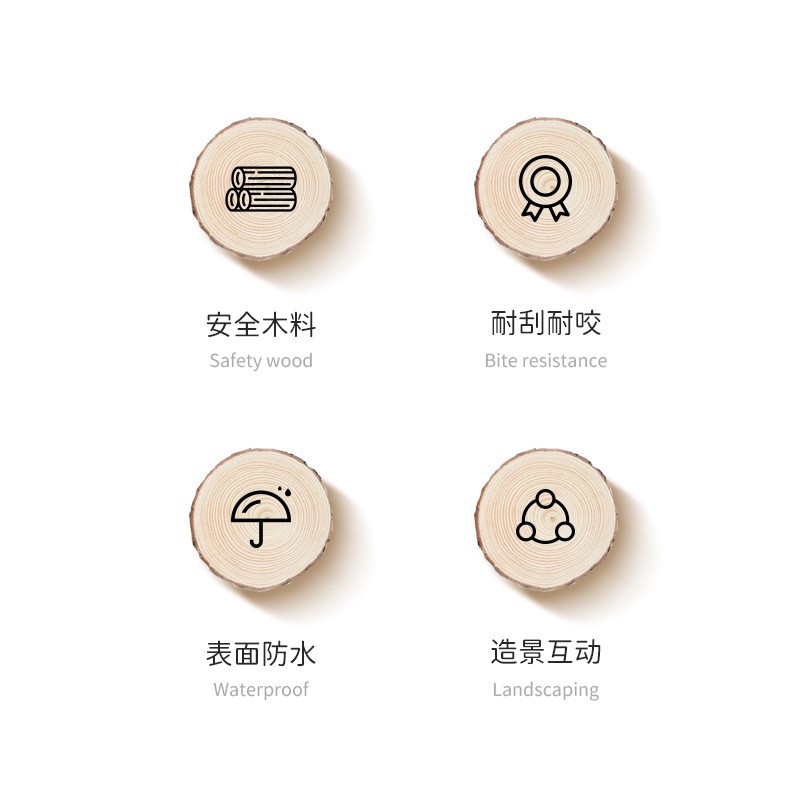 倉鼠籠窩實木小房子倉鼠睡窩金絲熊蜜袋鼯小別墅鞦韆造景倉鼠躲避