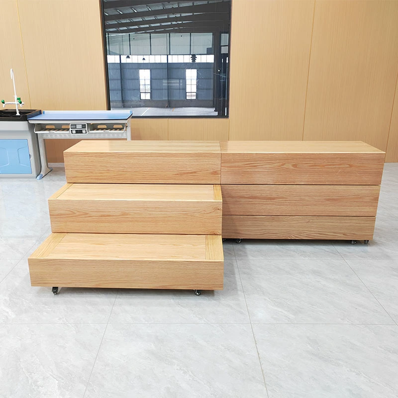 Музыкальная хоровая платформа толкает и тянет массивное дерево телескопические ступени хора