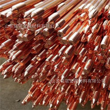 单双螺纹铜包钢圆钢铜包钢扁钢14mm镀铜圆钢镀铜绞线铜覆钢接地极