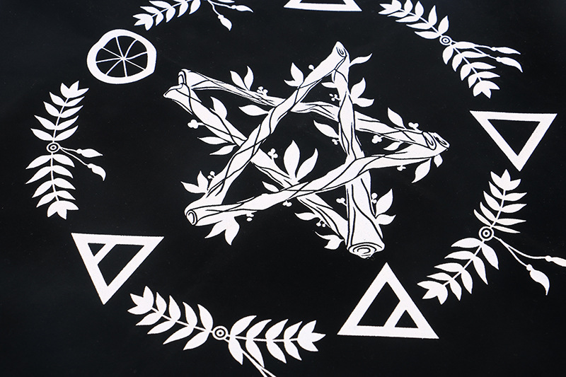 Samt-tischdecke Mit Pentagramm Für Tarot- Und Orakelkarten_voghion.com
